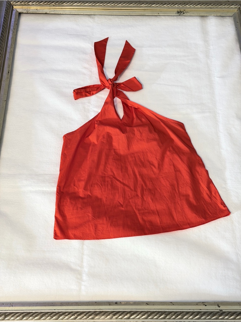 J. Crew Red Halter Tie-Neck Camisole